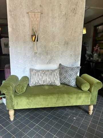 Olive Satin Bench